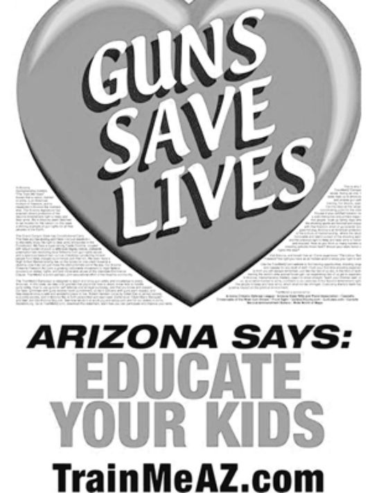 Ban on 'Guns Save Lives' busstop ad is back in court