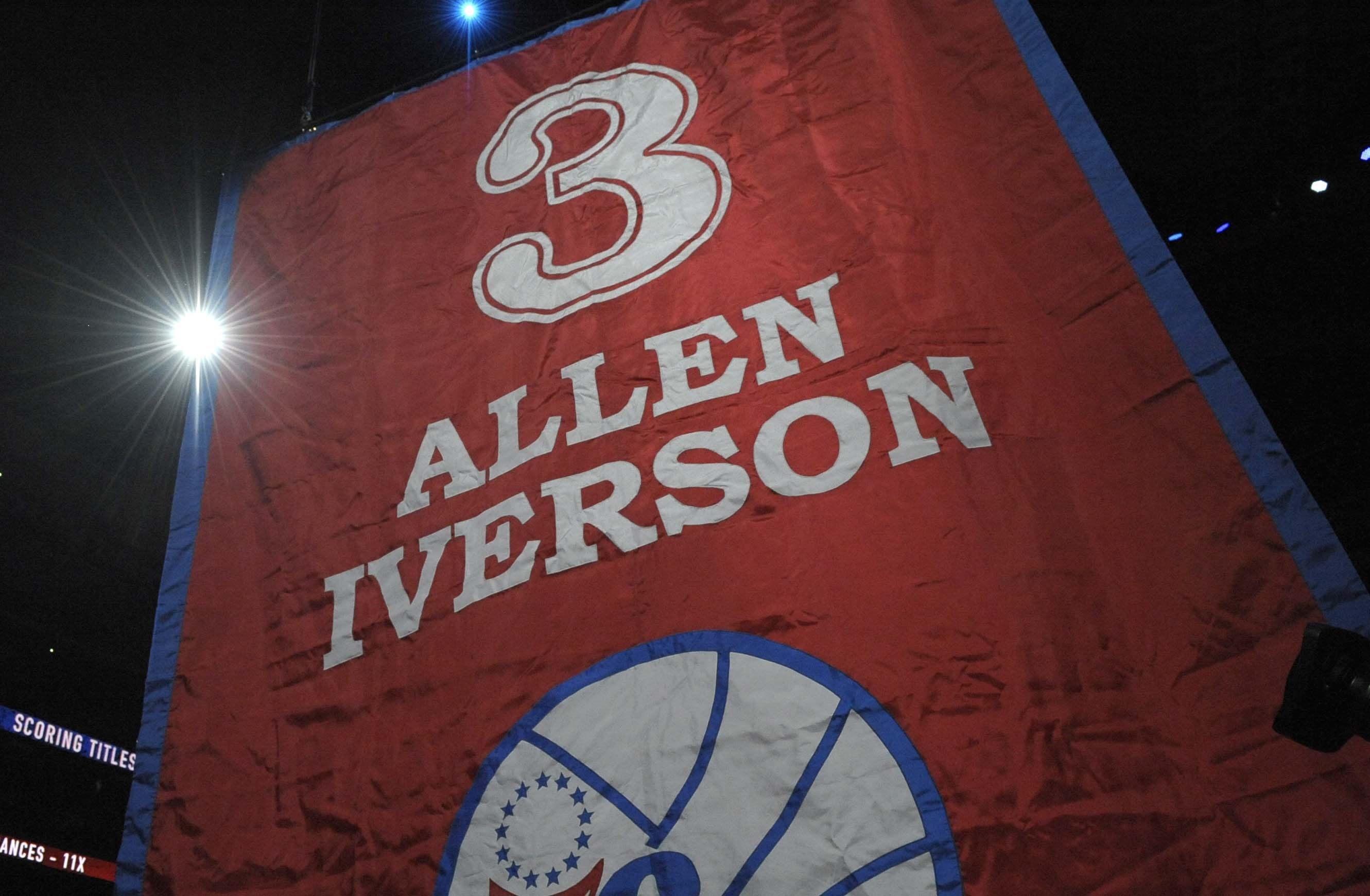 Philadelphia 76ers retire Allen Iverson's jersey, raise it to the rafters