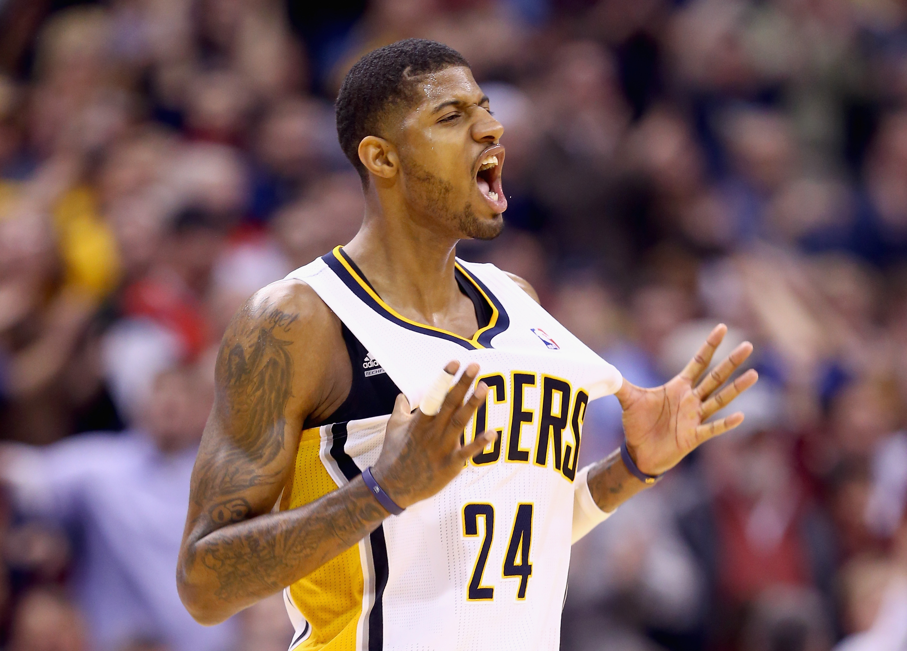 Paul George may like to wear his own Indiana Pacers jersey