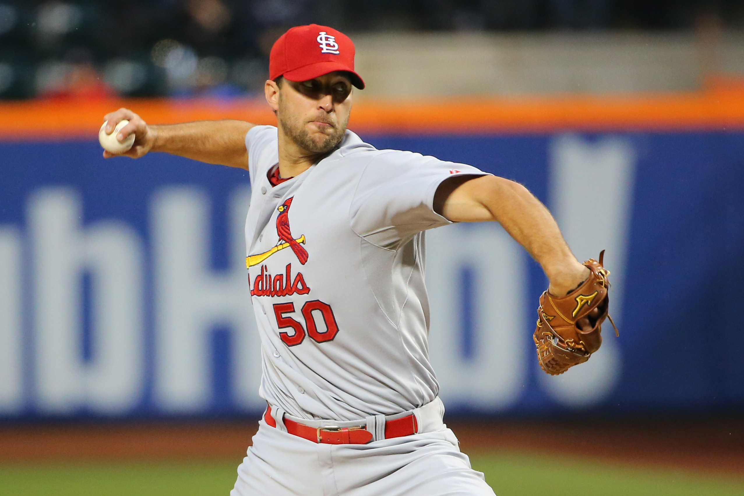 Adam Wainwright Goes Through Warmup Routine Live on Sunday Night Baseball 