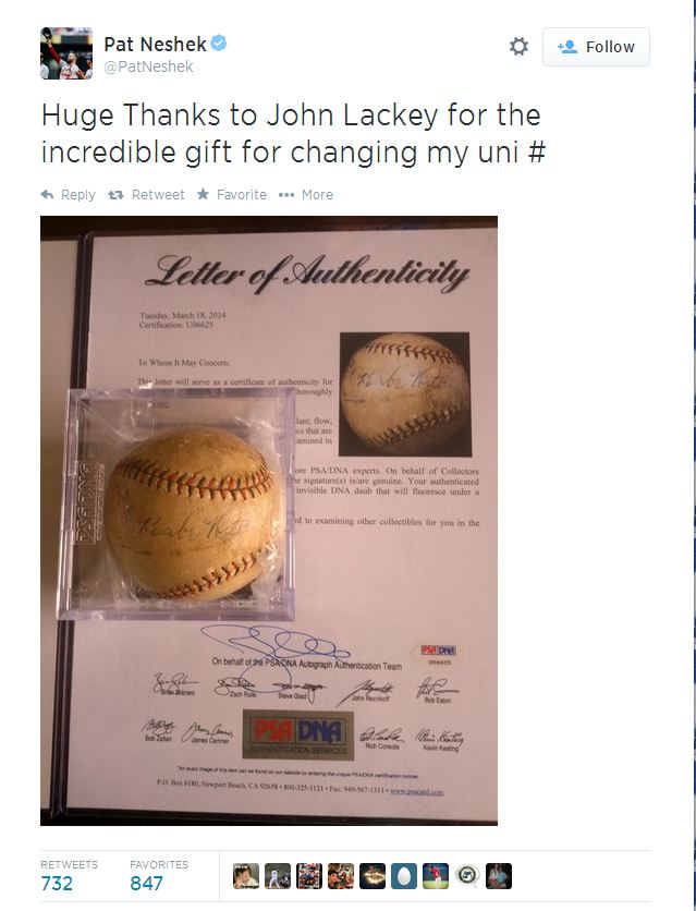 Ex-Butler pitcher Pat Neshek gets Babe Ruth ball for number switch