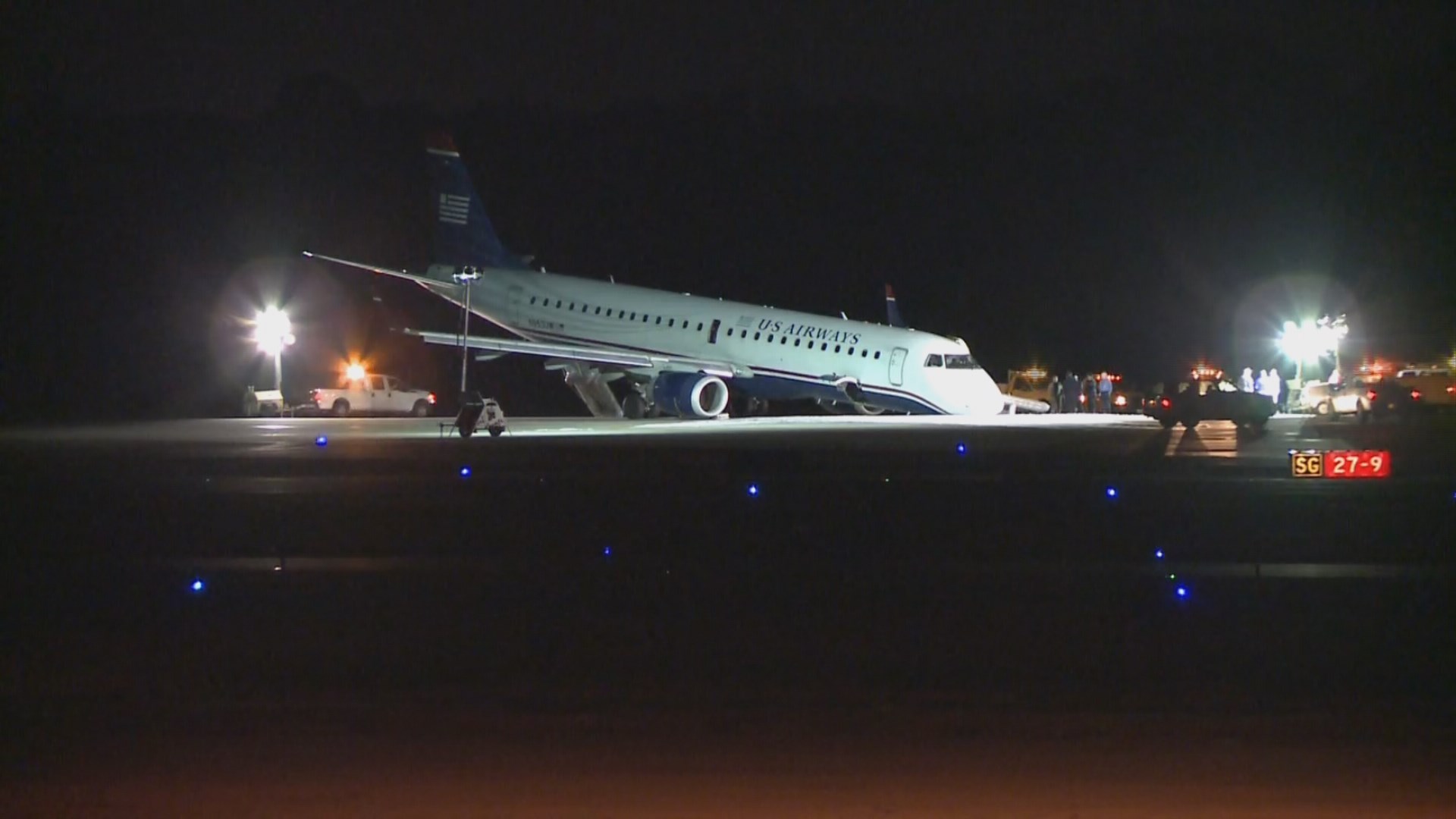 Airplane lands on its nose when landing gear fails