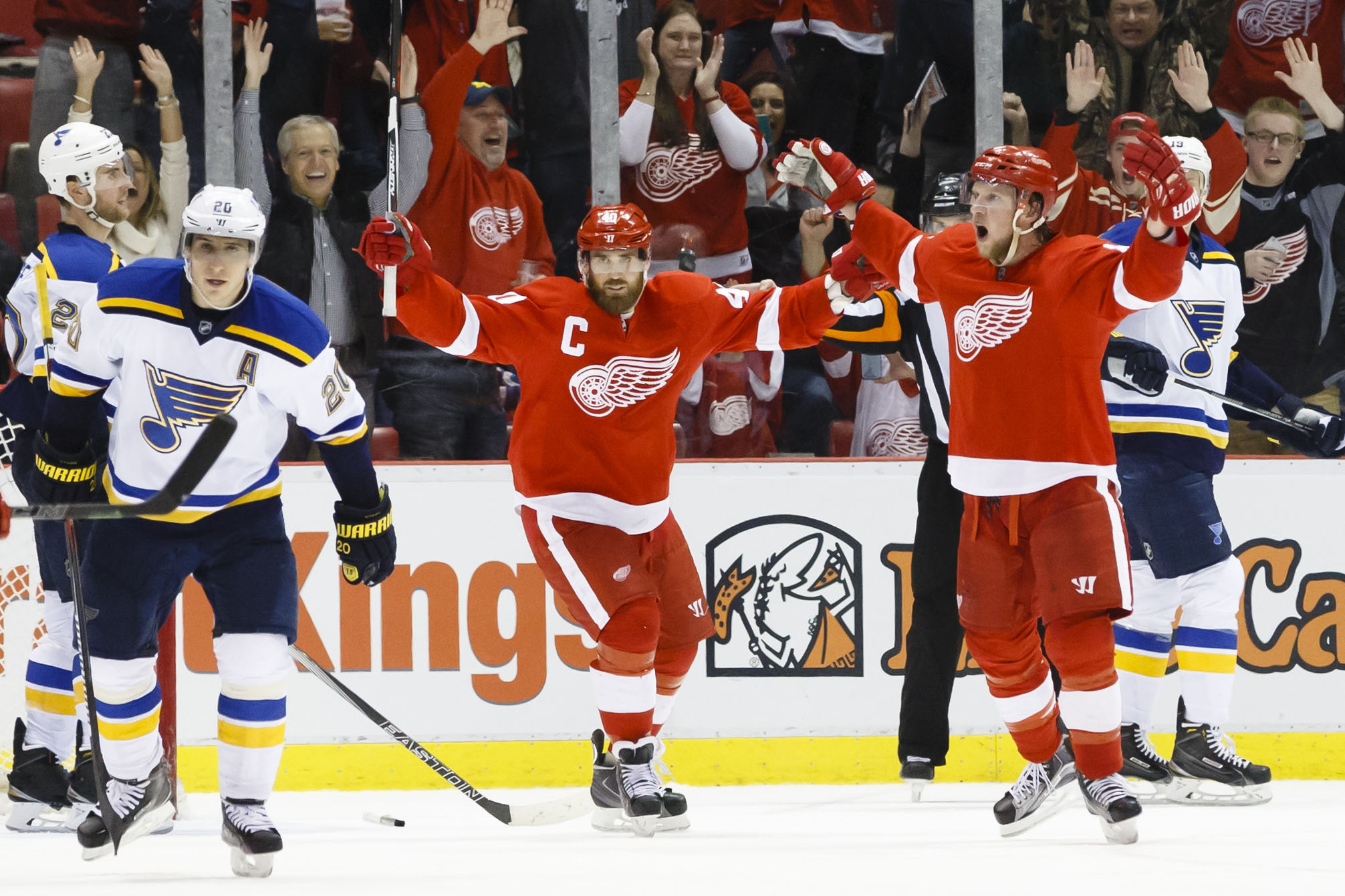 Blues Fall To Red Wings In Controversial Finish | Ksdk.com