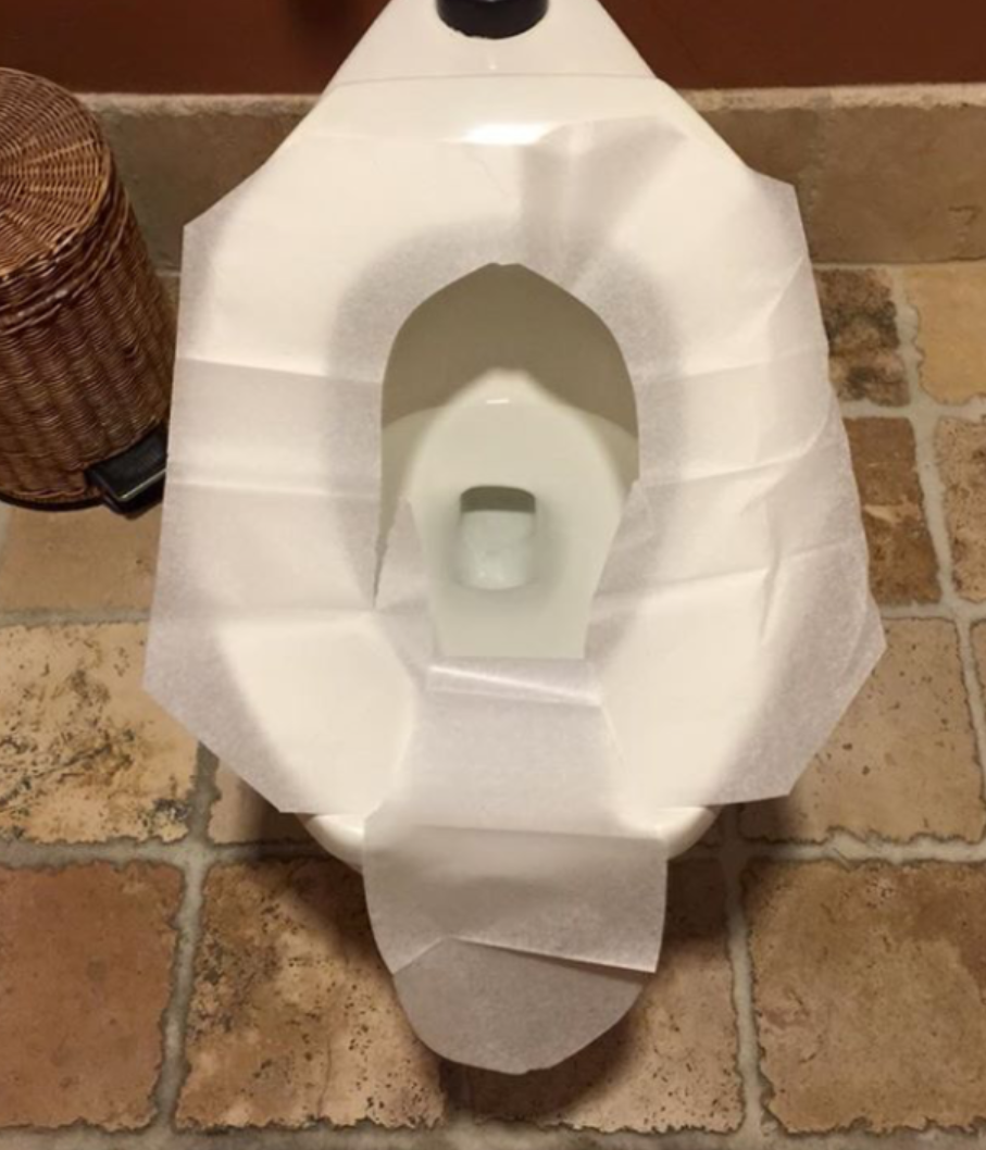 Do you know the proper way to put on a toilet seat liner?