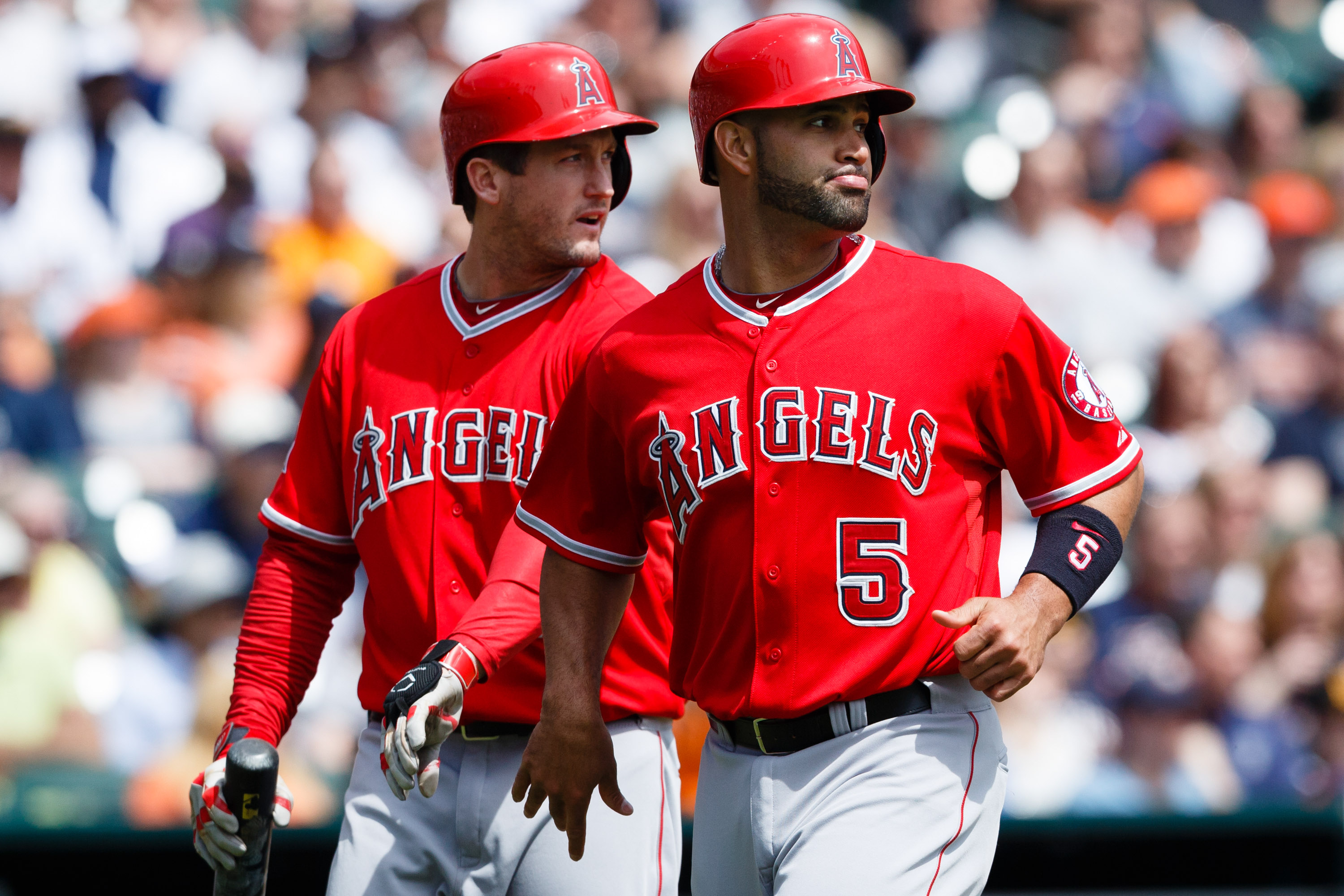 Mike Trout says he 'broke down' over Albert Pujols' departure from Angels