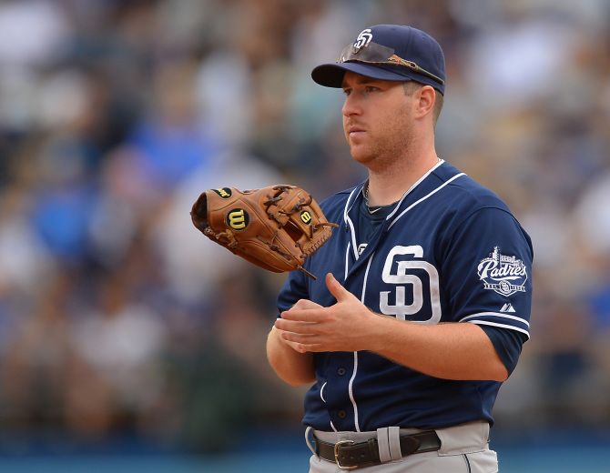 Jedd Gyorko Game-Used 2015 Throwback Padres Jersey
