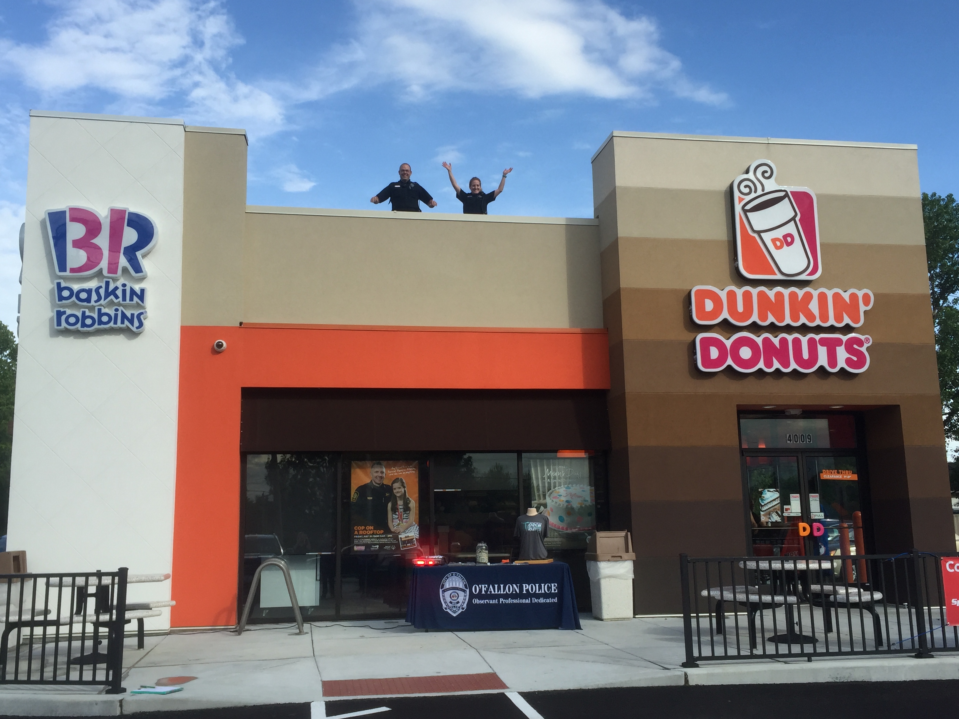 Cops on a rooftop, Dunkin' Donuts raise money for Special Olympics