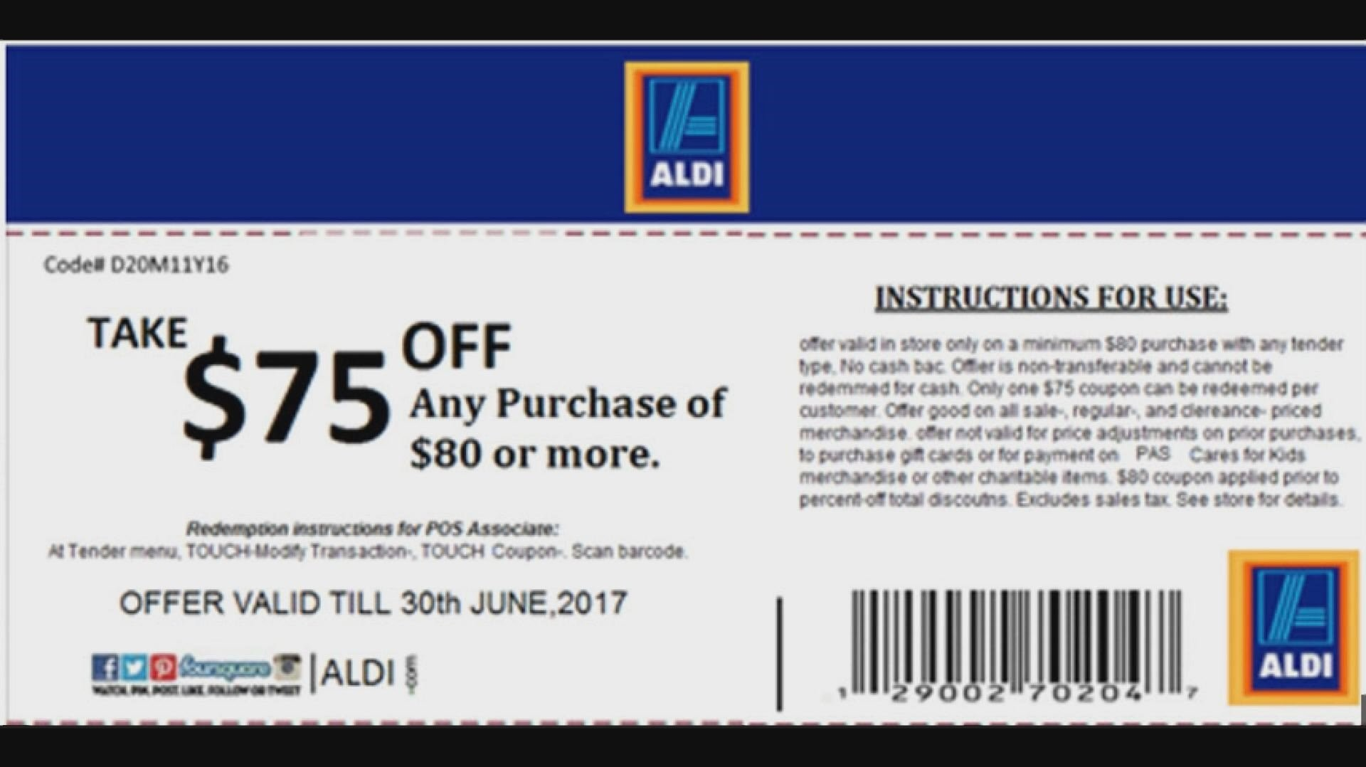 VERIFY Is 5 Groceries Aldi Coupon on Facebook Real?