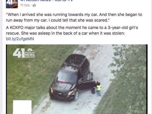 News helicopter spots missing girl in the back of stolen car | ksdk.com